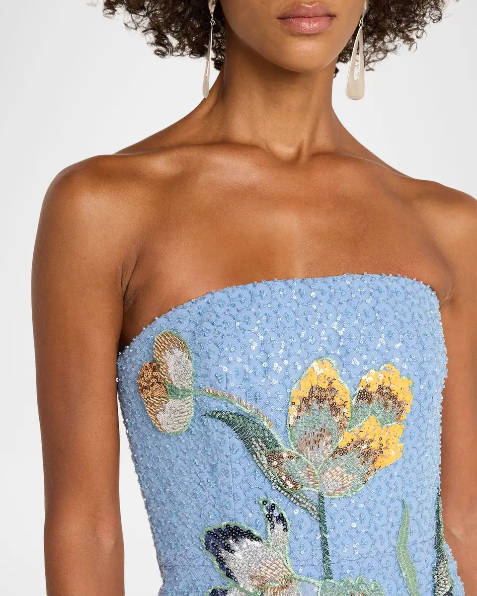 HELSI Sofia Strapless Beaded Floral Gown | Thumbnail 5