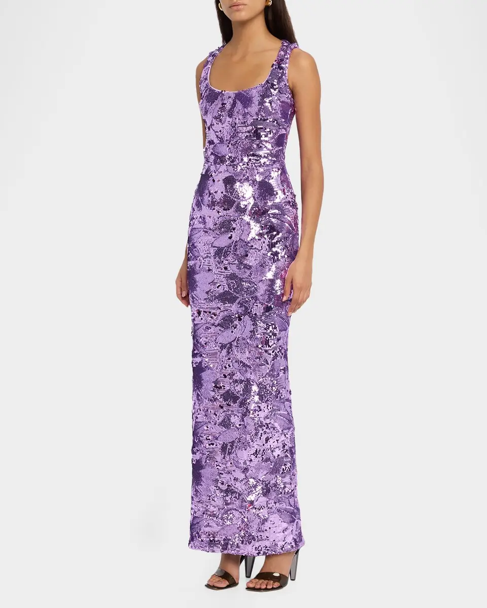 HELSI Iris Sequin Sleeveless Gown | Thumbnail 4 HELSI Iris Sequin Sleeveless Gown | Thumbnail 4