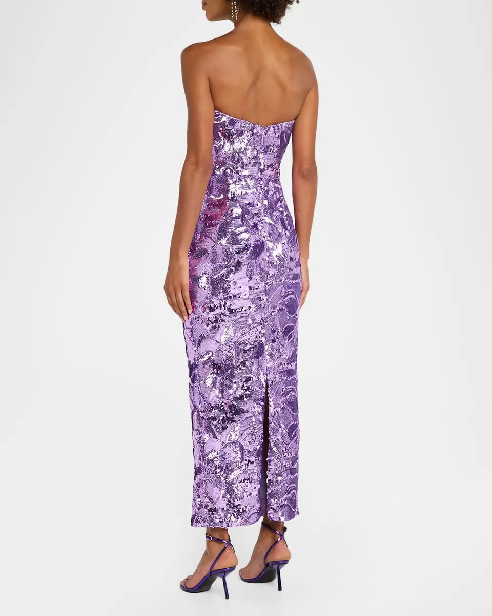 HELSI Leslie Strapless Sequin Column Gown | Thumbnail 3