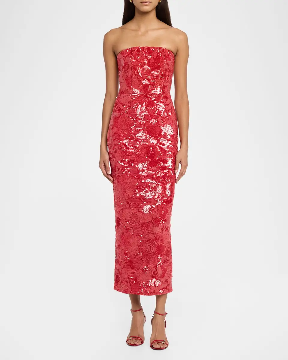 HELSI Leslie Strapless Sequin Column Gown | Thumbnail 2