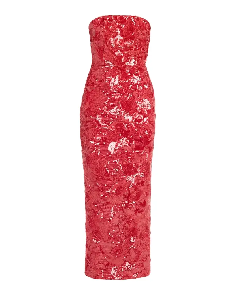 HELSI Leslie Strapless Sequin Column Gown | Image 1 HELSI Leslie Strapless Sequin Column Gown | Image 1