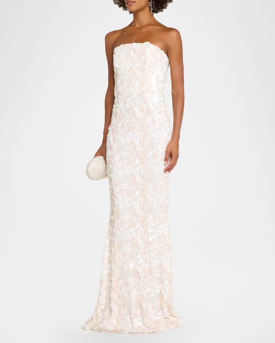 HELSI Helen Strapless Sequin Mermaid Gown | Thumbnail 4