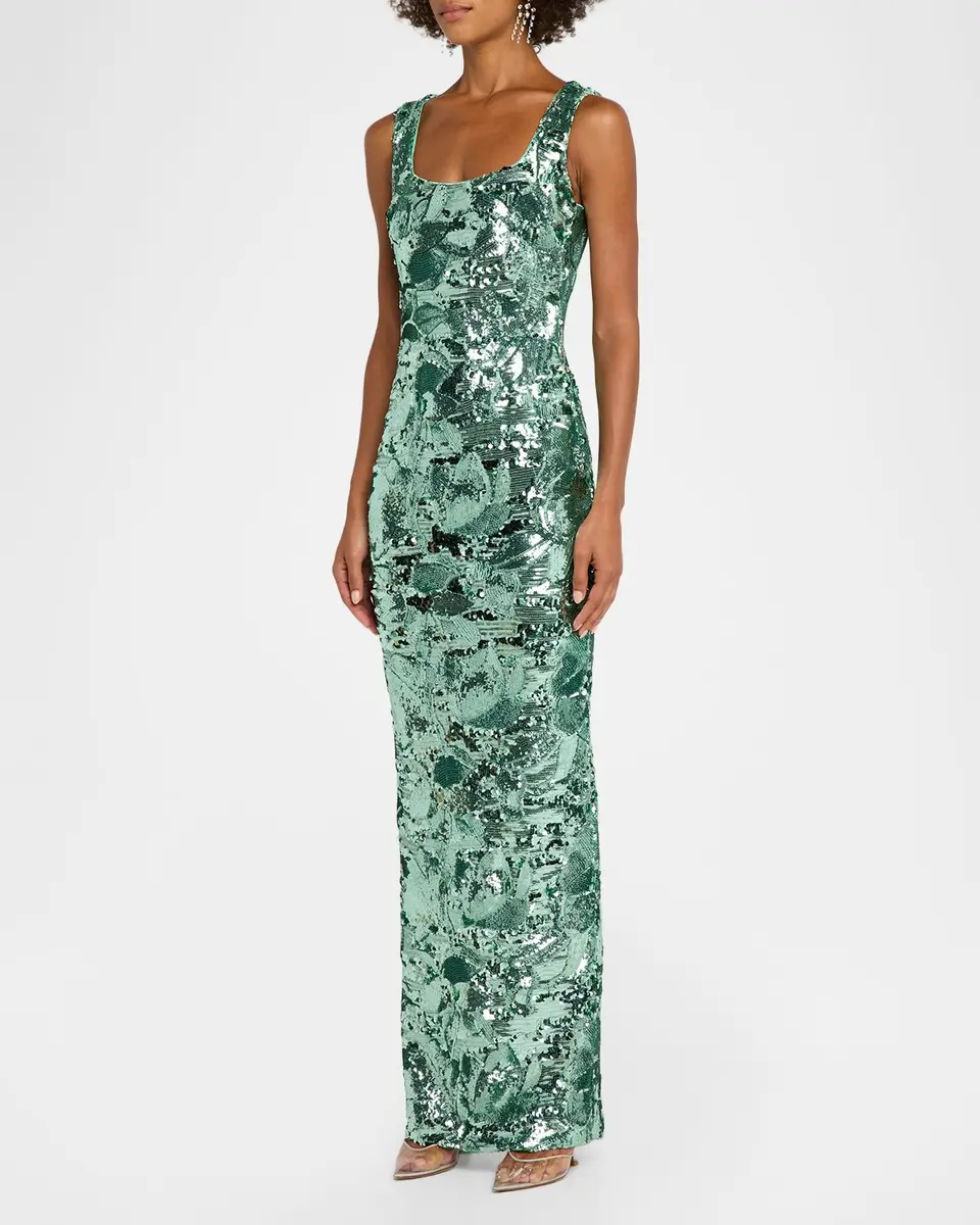 HELSI Iris Sequin Sleeveless Gown | Thumbnail 4 HELSI Iris Sequin Sleeveless Gown | Thumbnail 4