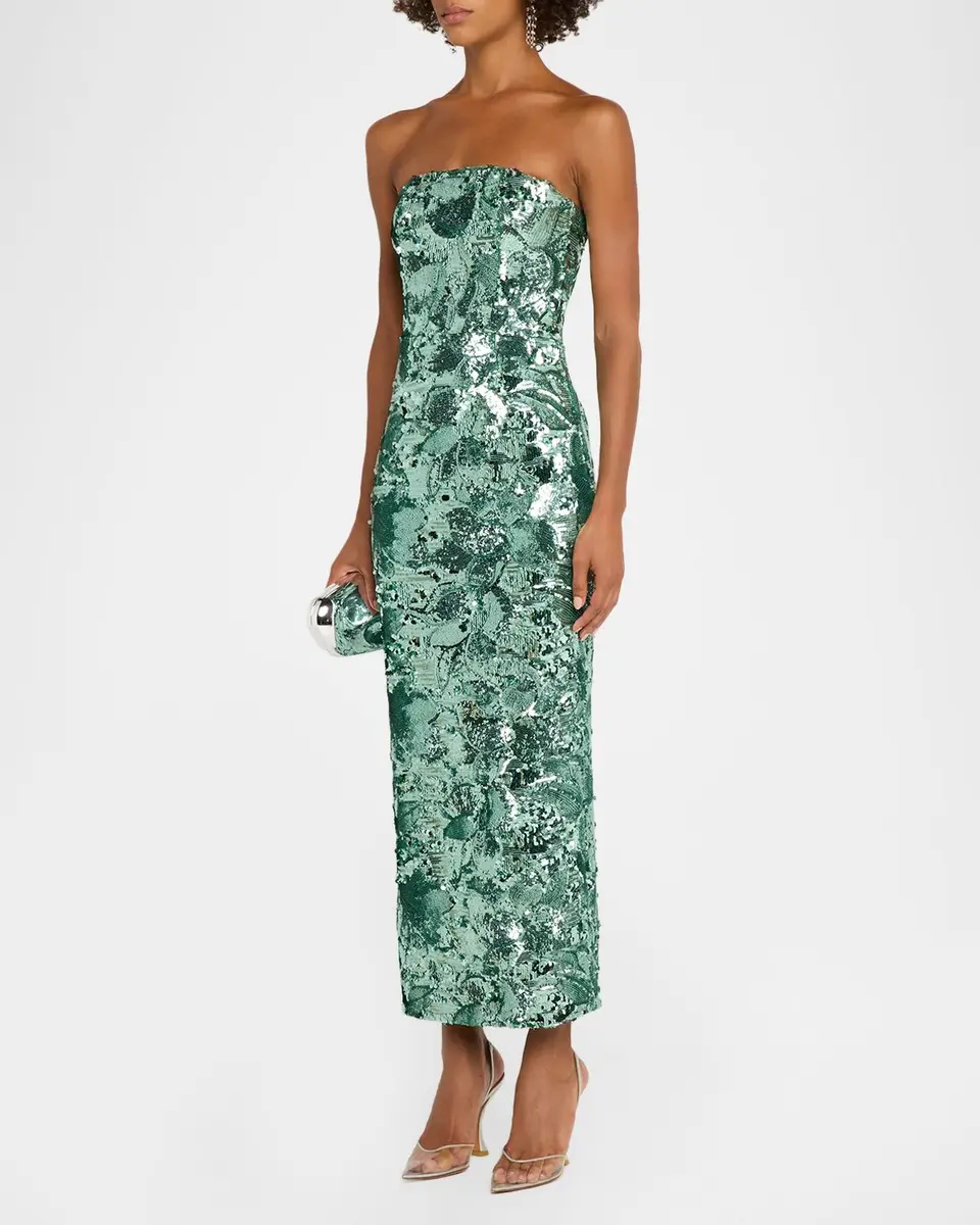 HELSI Leslie Strapless Sequin Column Gown | Thumbnail 4 HELSI Leslie Strapless Sequin Column Gown | Thumbnail 4