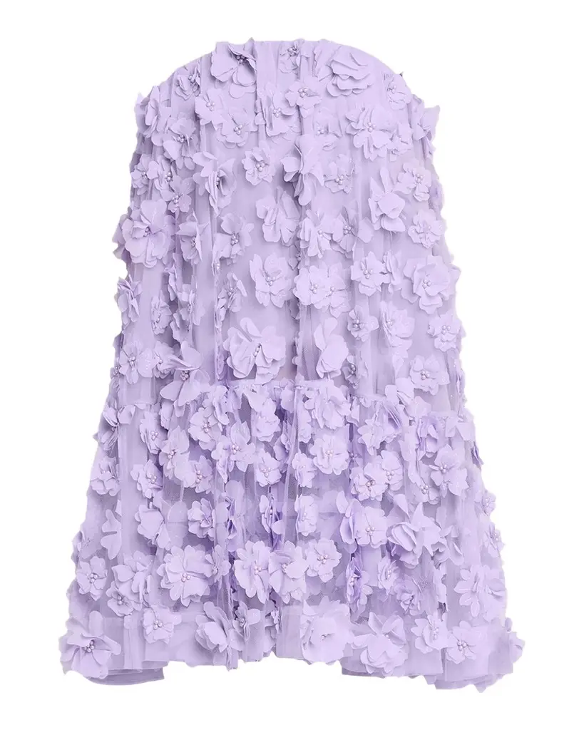 HELSI Bianca Embroidered Strapless 3D Floral Mini Dress | Image 1 HELSI Bianca Embroidered Strapless 3D Floral Mini Dress | Image 1