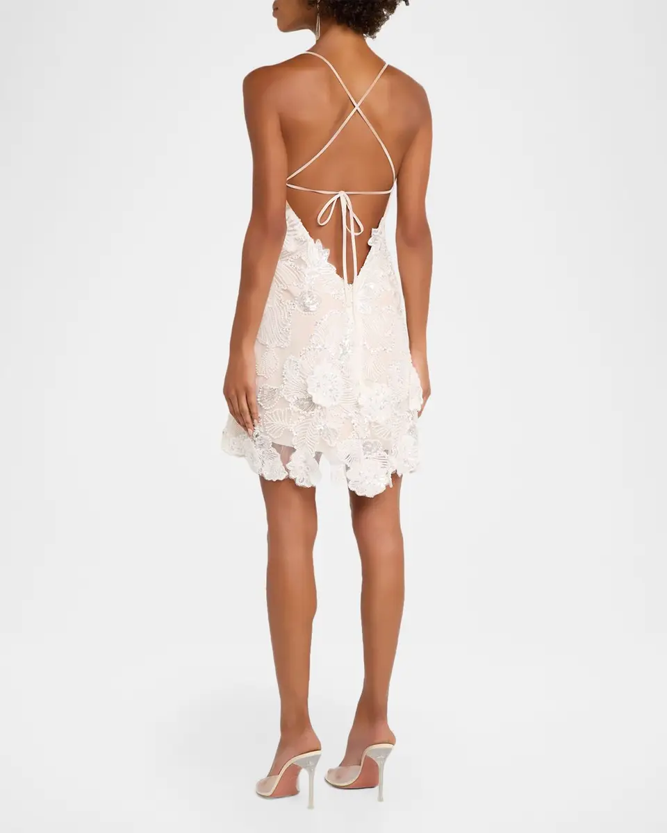 HELSI Renee Floral Embroidered Mini Dress | Thumbnail 3 HELSI Renee Floral Embroidered Mini Dress | Thumbnail 3
