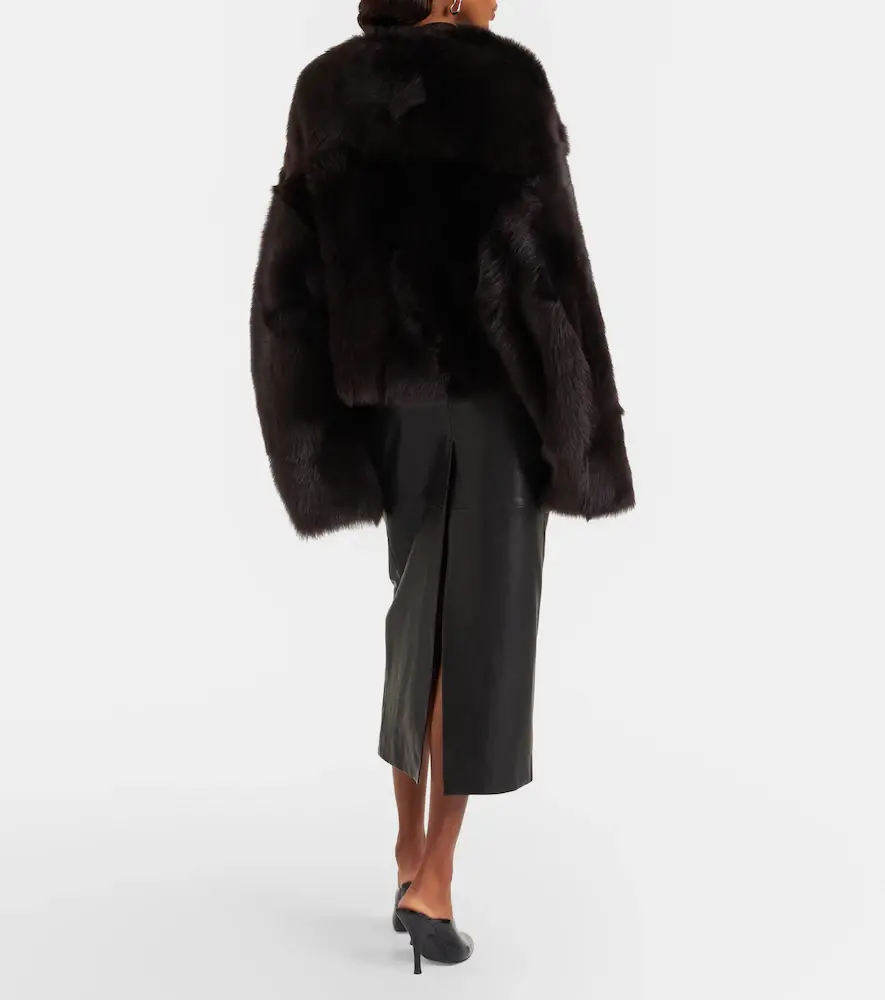 Nour Hammour Elisse leather pencil skirt | Thumbnail 3 Nour Hammour Elisse leather pencil skirt | Thumbnail 3