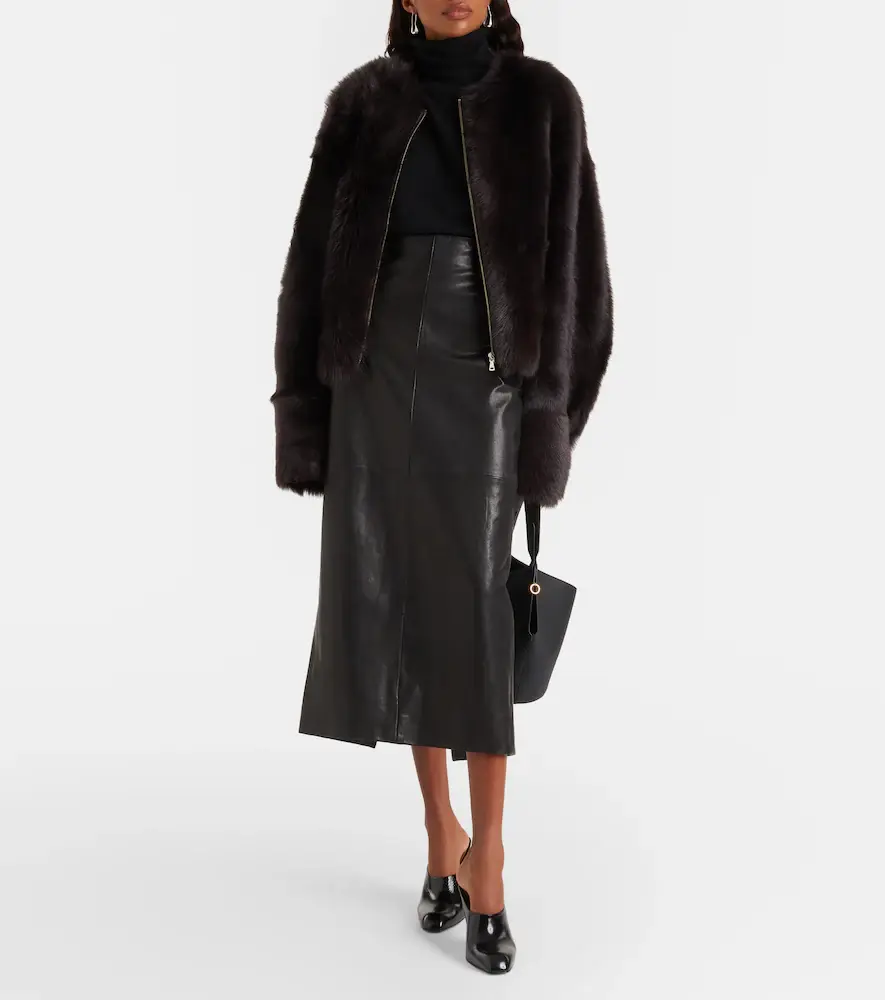 Nour Hammour Elisse leather pencil skirt | Thumbnail 4 Nour Hammour Elisse leather pencil skirt | Thumbnail 4