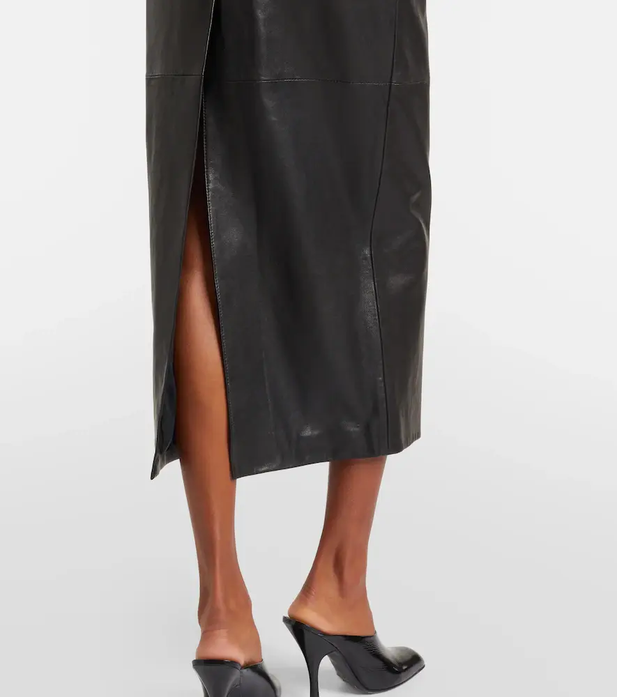 Nour Hammour Elisse leather pencil skirt | Thumbnail 5 Nour Hammour Elisse leather pencil skirt | Thumbnail 5