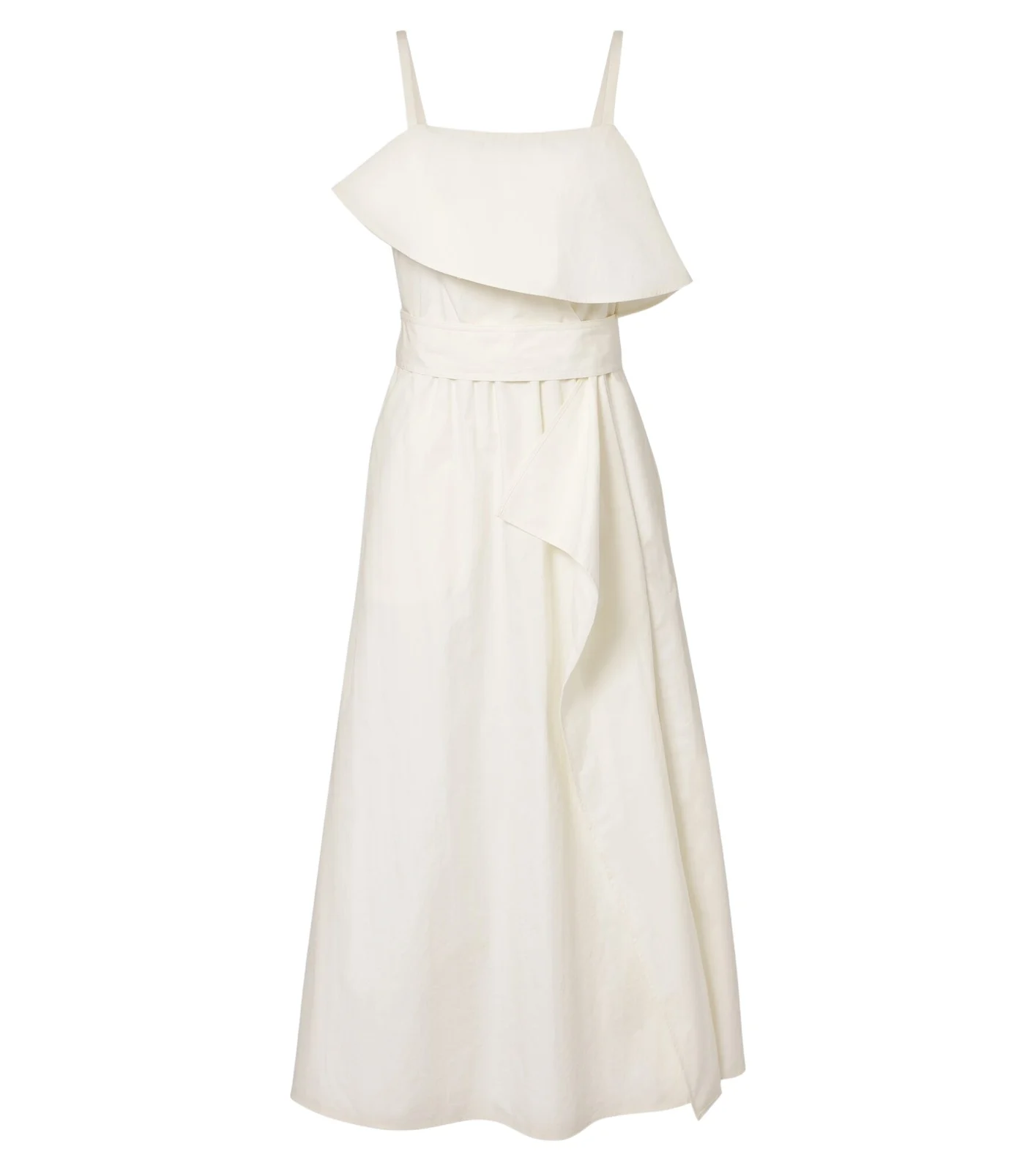 Reign ruffled cotton-blend midi dress