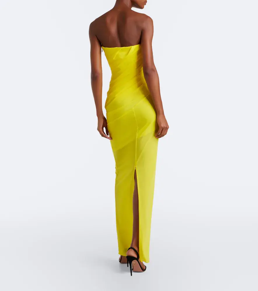Alex Perry Ruched mesh bustier gown | Thumbnail 3