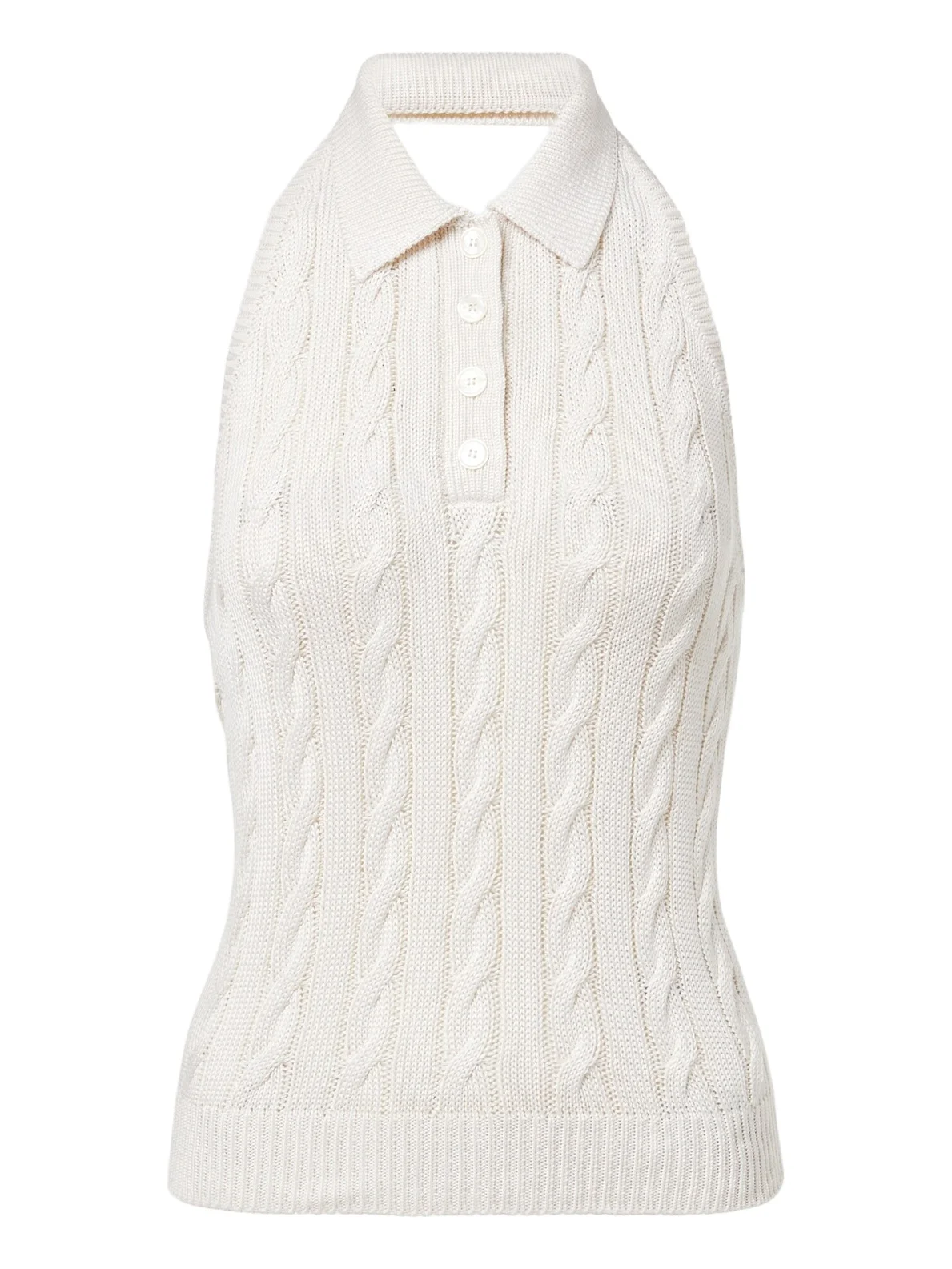 Cable-knit silk top Cable-knit silk top