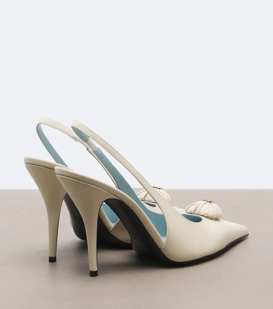 Valentino Garavani Caur Royal leather slingback pumps | Thumbnail 3 Valentino Garavani Caur Royal leather slingback pumps | Thumbnail 3