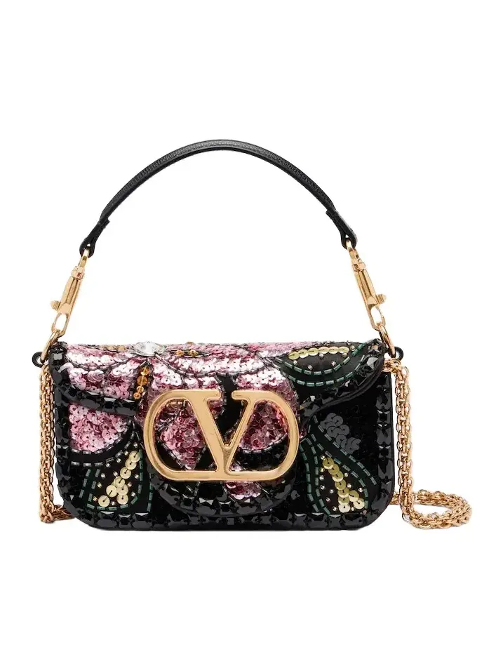 Locò Small embellished satin shoulder bag Locò Small embellished satin shoulder bag