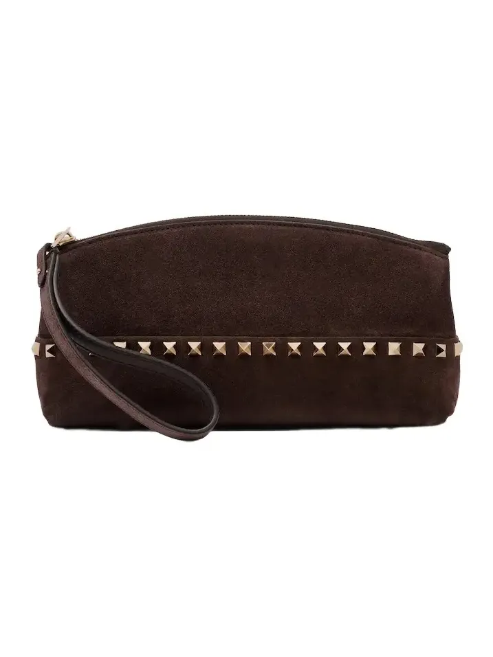 Rockstud Small suede pouch Rockstud Small suede pouch