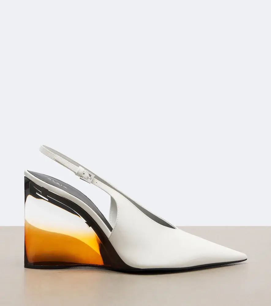 Alaïa Alaïa Invisible leather wedge pumps | Thumbnail 4 Alaïa Alaïa Invisible leather wedge pumps | Thumbnail 4
