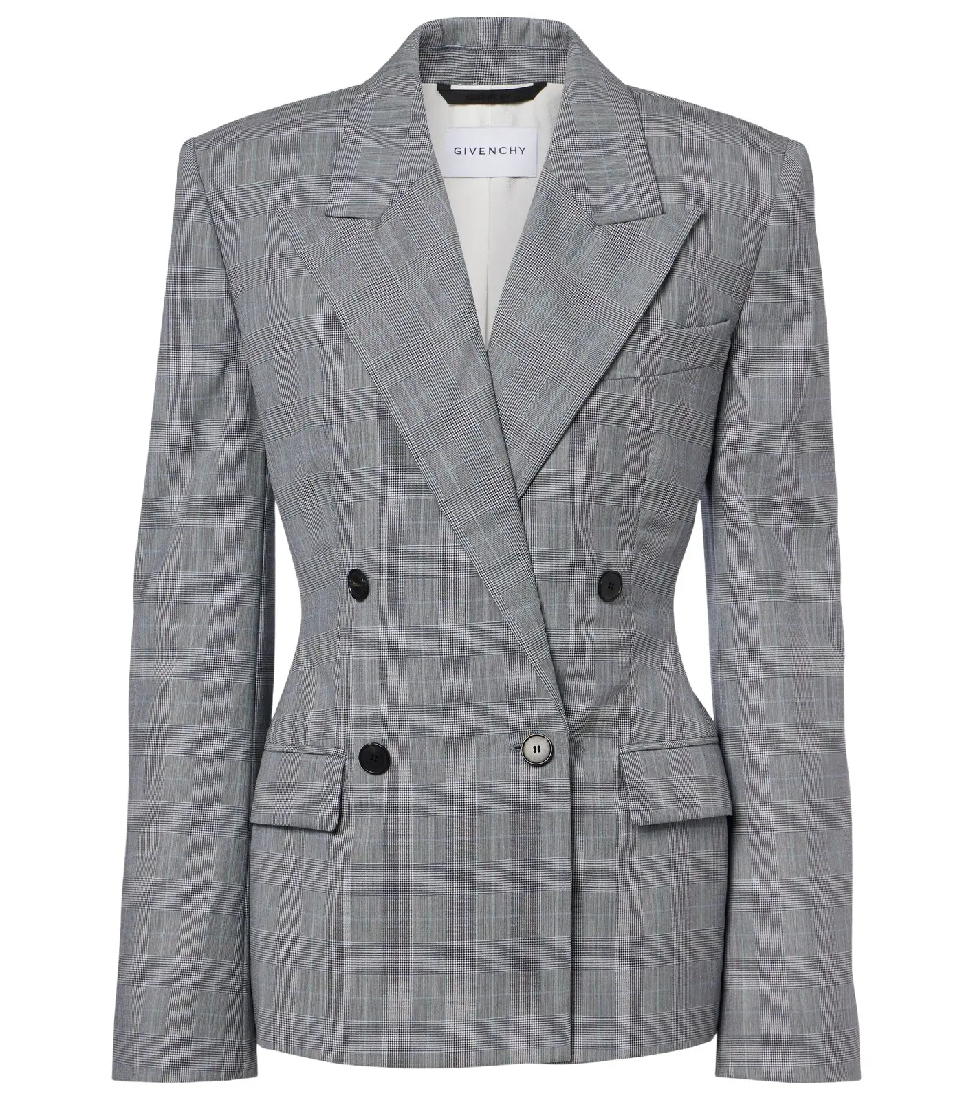 Checked wool jacket