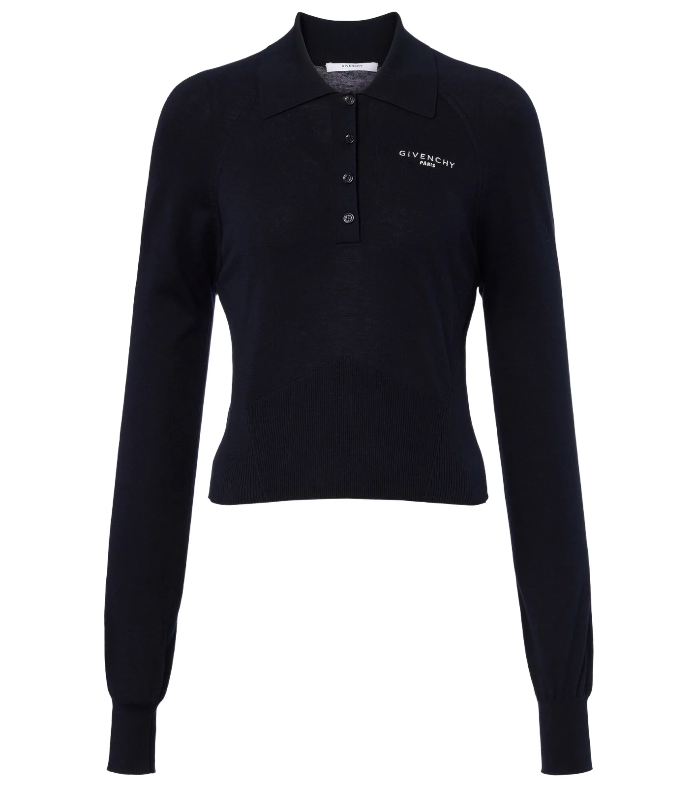 Cotton and silk polo sweater