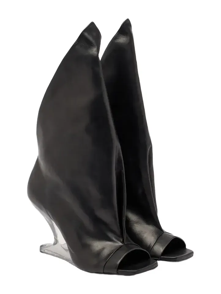 Cantilever leather mid-calf boots Cantilever leather mid-calf boots