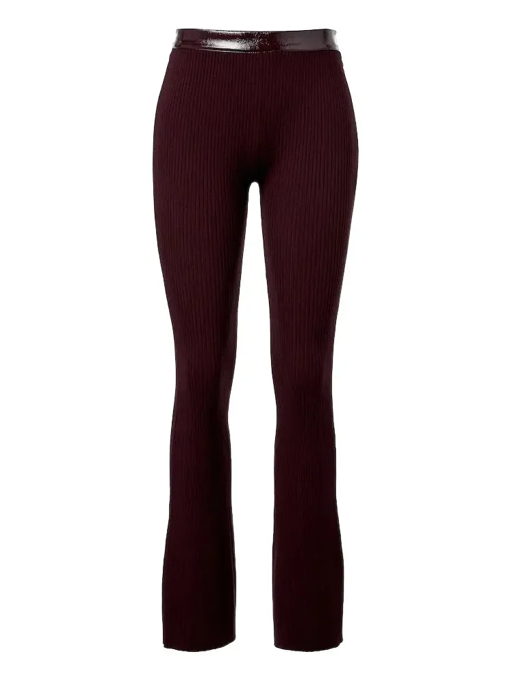 Courrèges Courrèges Ribbed-knit flared pants
