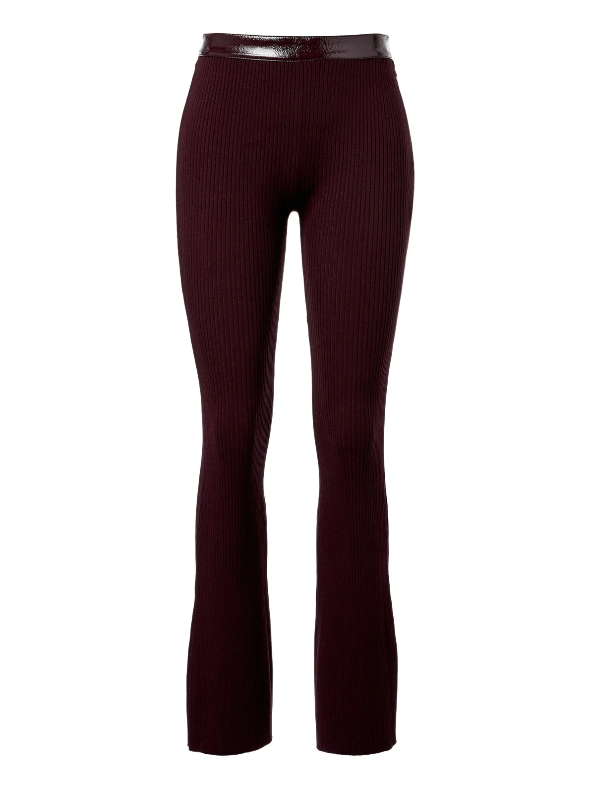 Courrèges Courrèges Ribbed-knit flared pants
