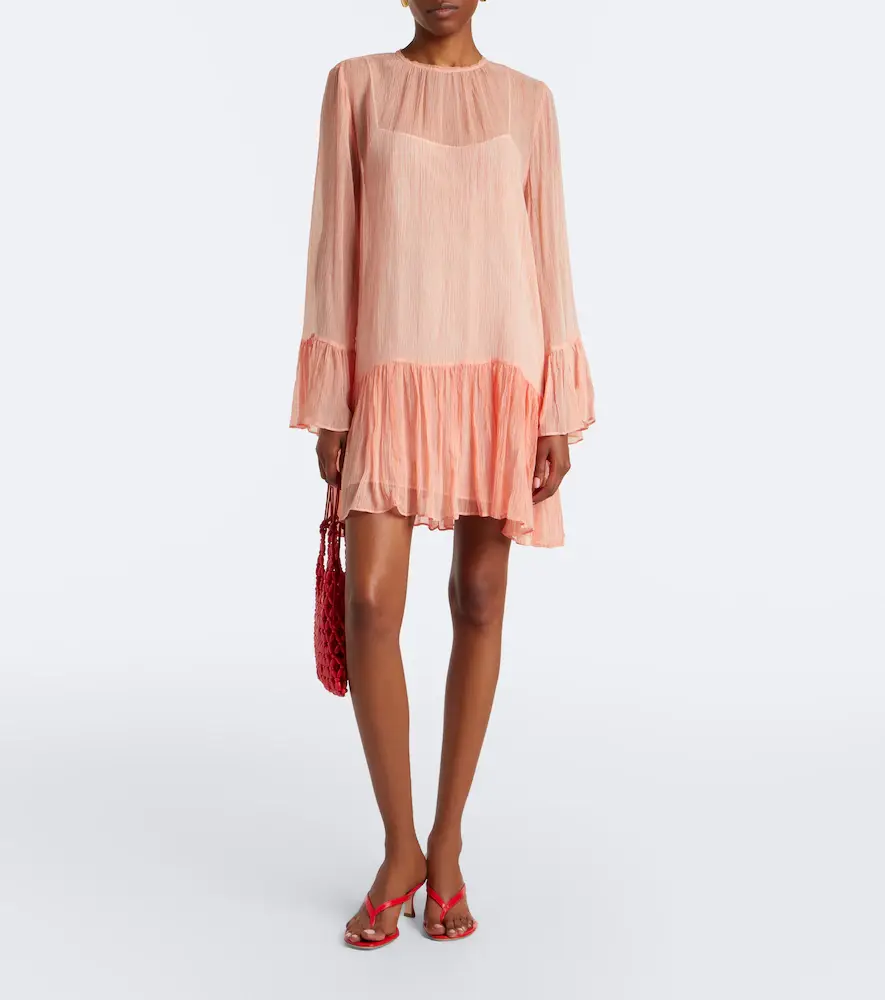 Ulla Johnson Emmeline ruffled silk chiffon minidress | Thumbnail 3