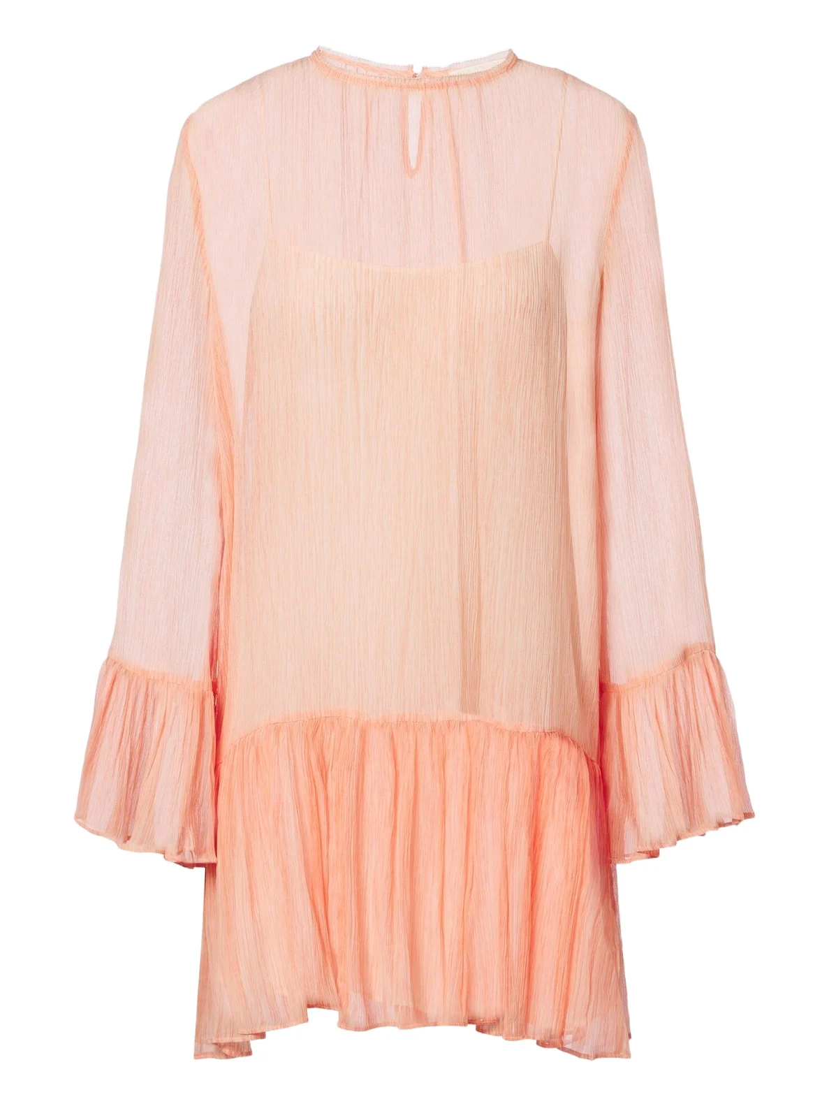 Emmeline ruffled silk chiffon minidress