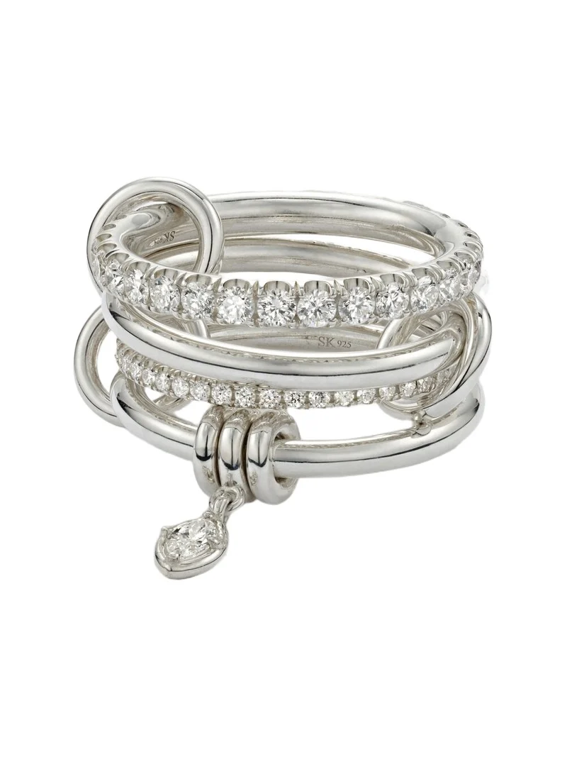 Inara Heart sterling silver ring with diamonds