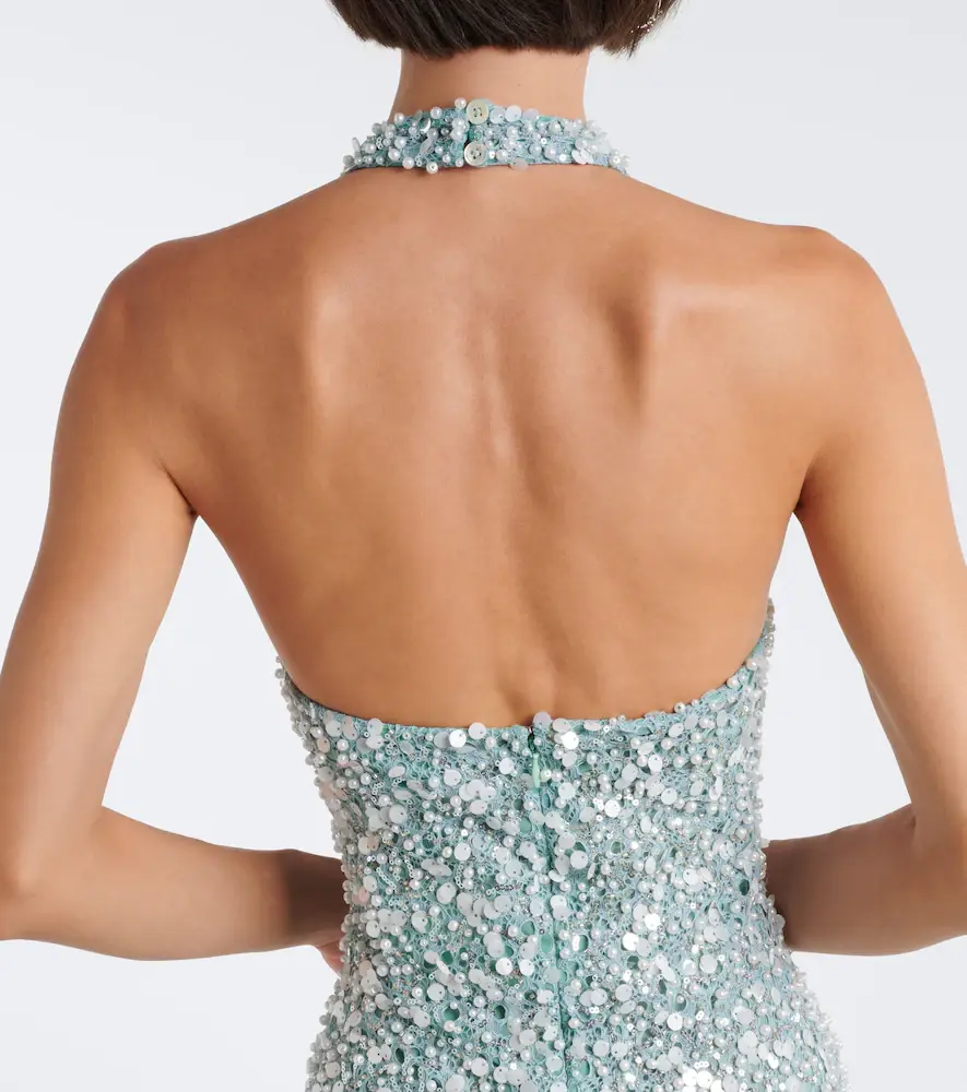 LA FUORI Là Fuori Halterneck sequined gown | Thumbnail 4 LA FUORI Là Fuori Halterneck sequined gown | Thumbnail 4