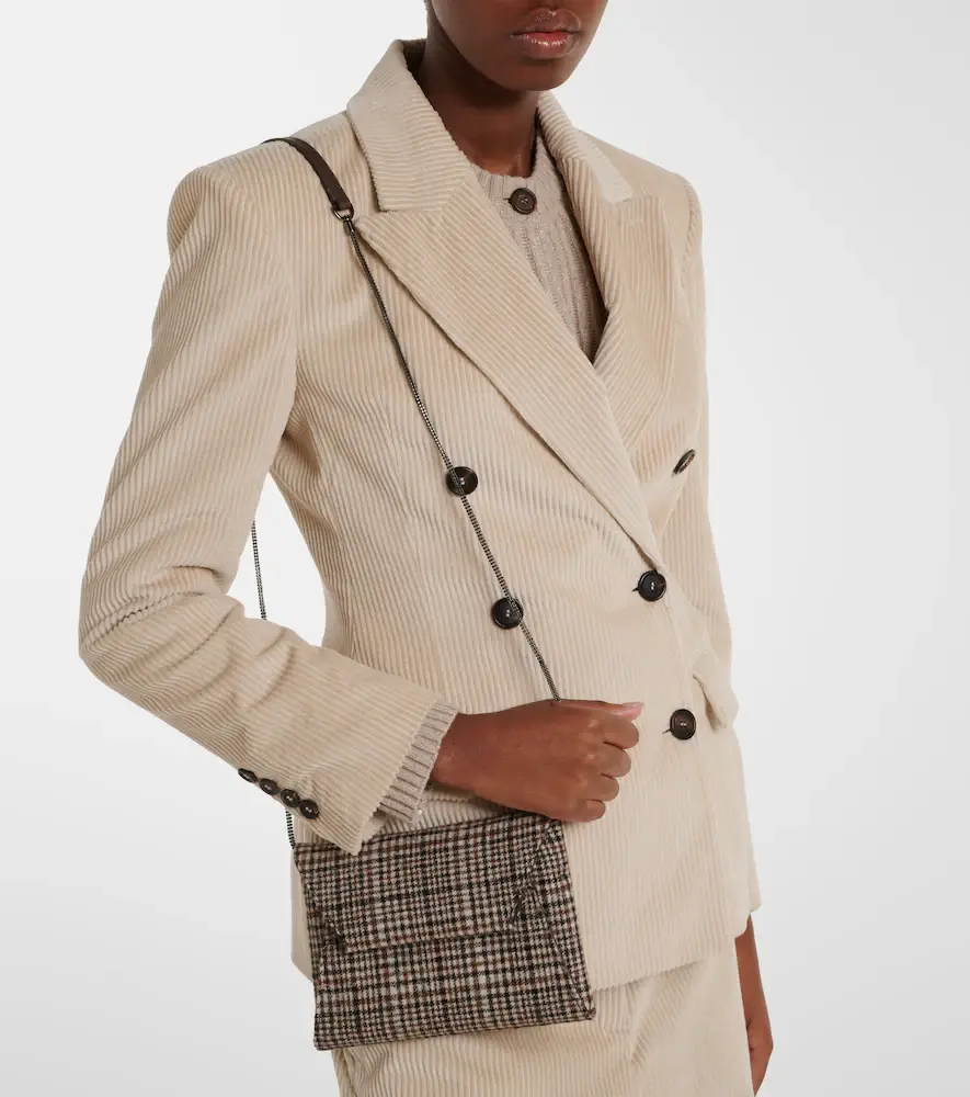 Brunello Cucinelli Monili Mini plaid clutch | Thumbnail 4