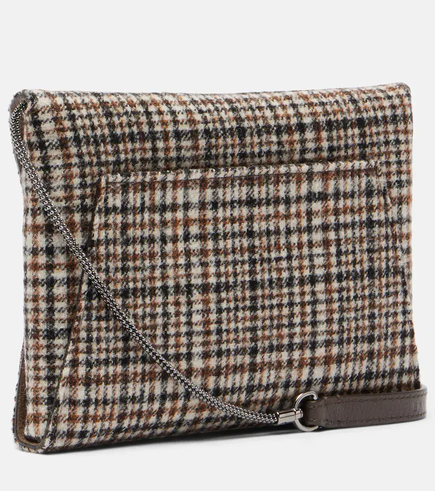 Brunello Cucinelli Monili Mini plaid clutch | Thumbnail 5