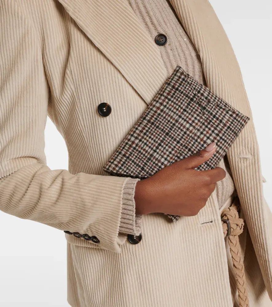 Brunello Cucinelli Monili Mini plaid clutch | Thumbnail 6