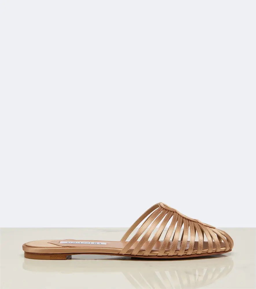 Aquazzura Sweet Surrender satin mules | Thumbnail 4 Aquazzura Sweet Surrender satin mules | Thumbnail 4