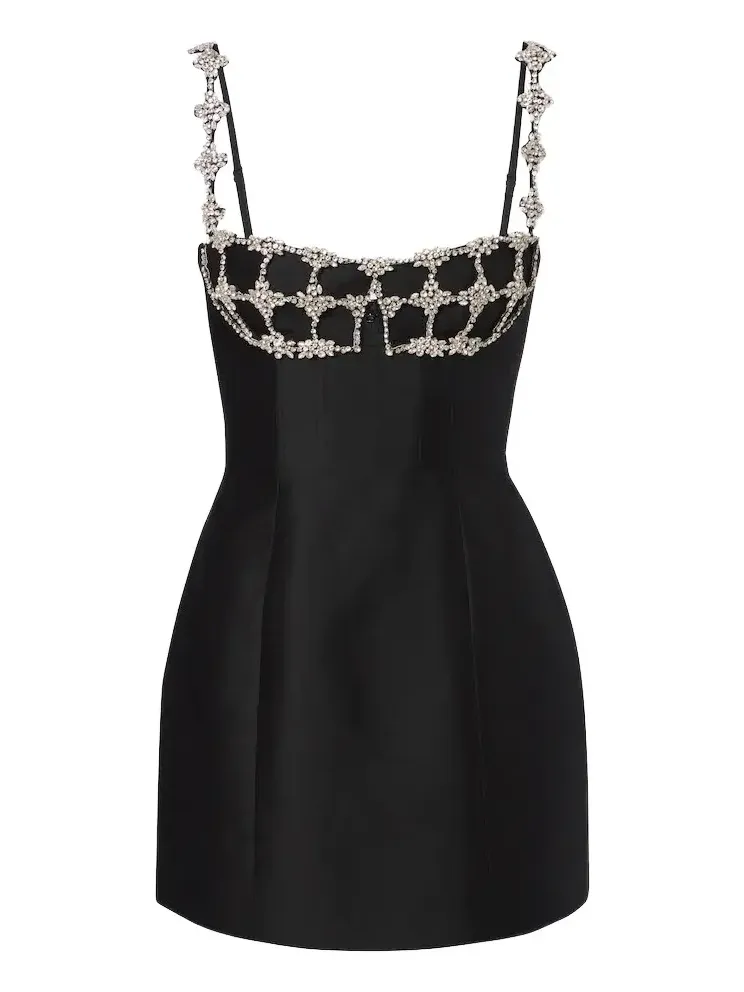 RACHEL GILBERT Acacia wool and silk bustier dress
