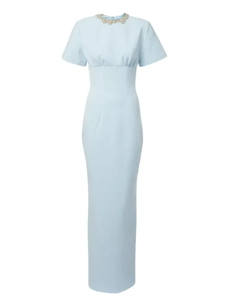 Dovetta embellished crêpe corset gown Dovetta embellished crêpe corset gown