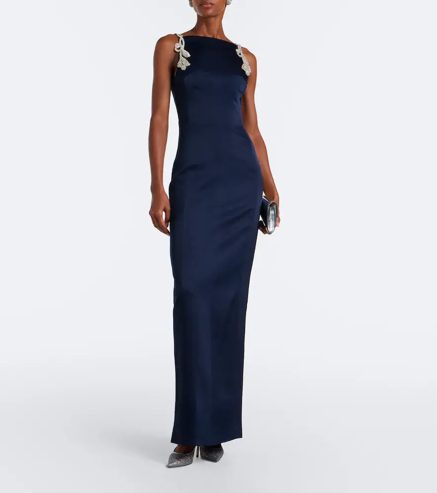 RACHEL GILBERT Oryx embellished crêpe gown | Thumbnail 2