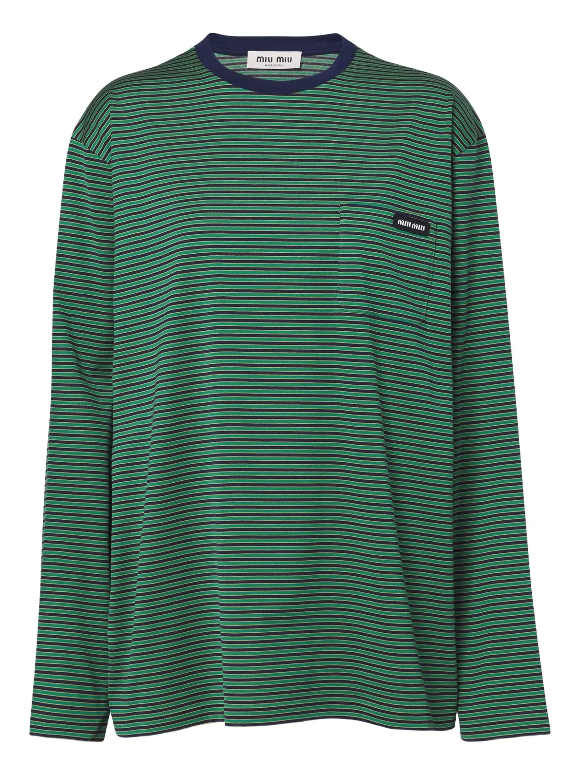 Miu Miu Striped cotton jersey T-shirt