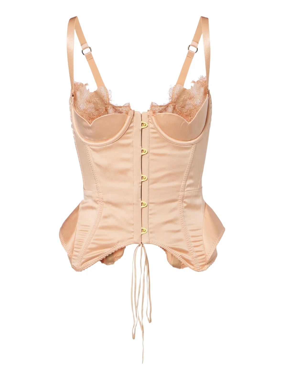 Larya lace-trimmed silk-blend corset Larya lace-trimmed silk-blend corset