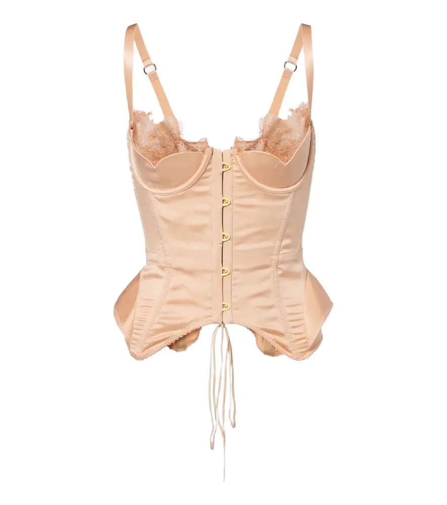 Maria Lucia Hohan Larya lace-trimmed silk-blend corset | Image 1 Maria Lucia Hohan Larya lace-trimmed silk-blend corset | Image 1