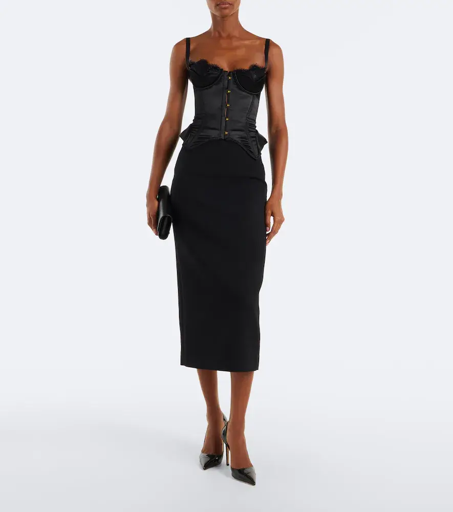 Maria Lucia Hohan Samya lace-trimmed satin bustier top | Thumbnail 2 Maria Lucia Hohan Samya lace-trimmed satin bustier top | Thumbnail 2