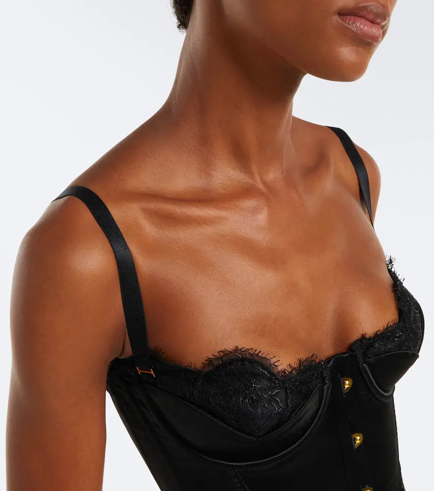 Maria Lucia Hohan Samya lace-trimmed satin bustier top | Thumbnail 4 Maria Lucia Hohan Samya lace-trimmed satin bustier top | Thumbnail 4