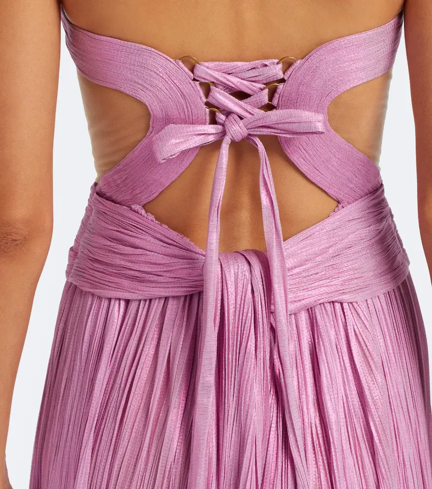 Maria Lucia Hohan Kamina metallic silk corset gown | Thumbnail 2 Maria Lucia Hohan Kamina metallic silk corset gown | Thumbnail 2