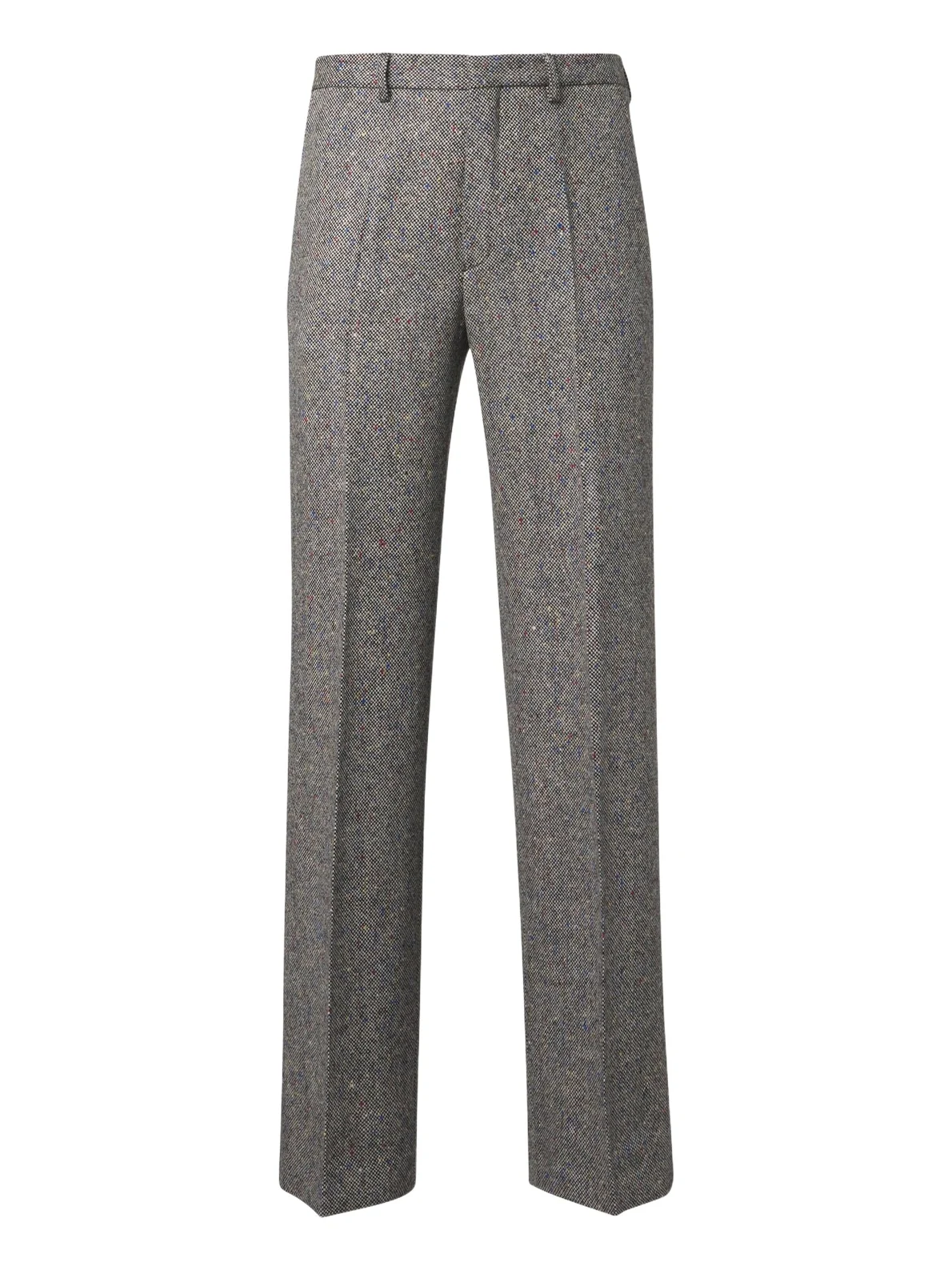 Checked wool straight pants Checked wool straight pants