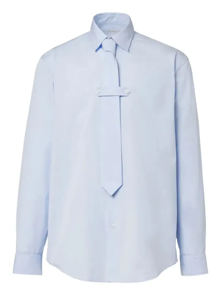 Cotton poplin shirt and tie set Cotton poplin shirt and tie set