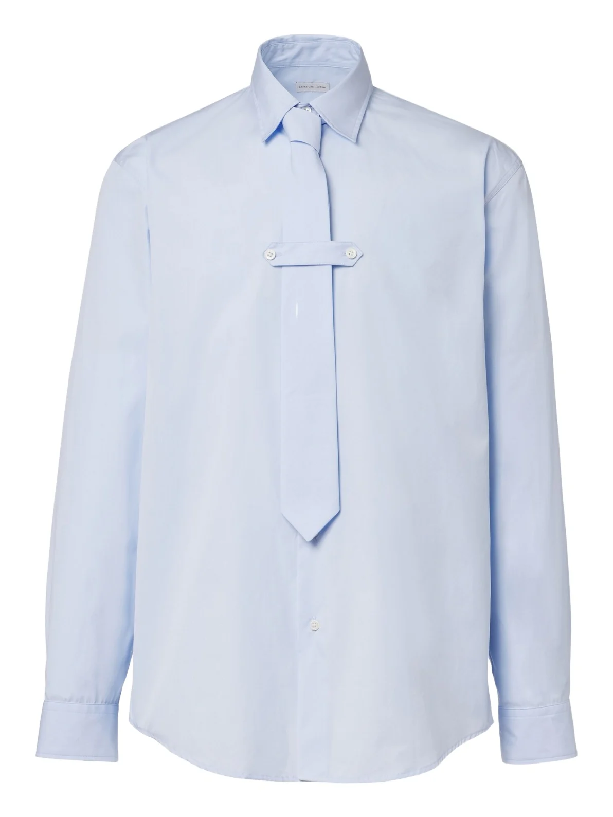 Cotton poplin shirt and tie set