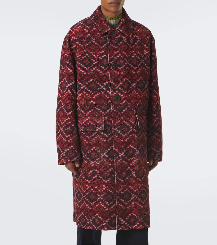 Dries Van Noten Printed cotton corduroy coat | Thumbnail 4