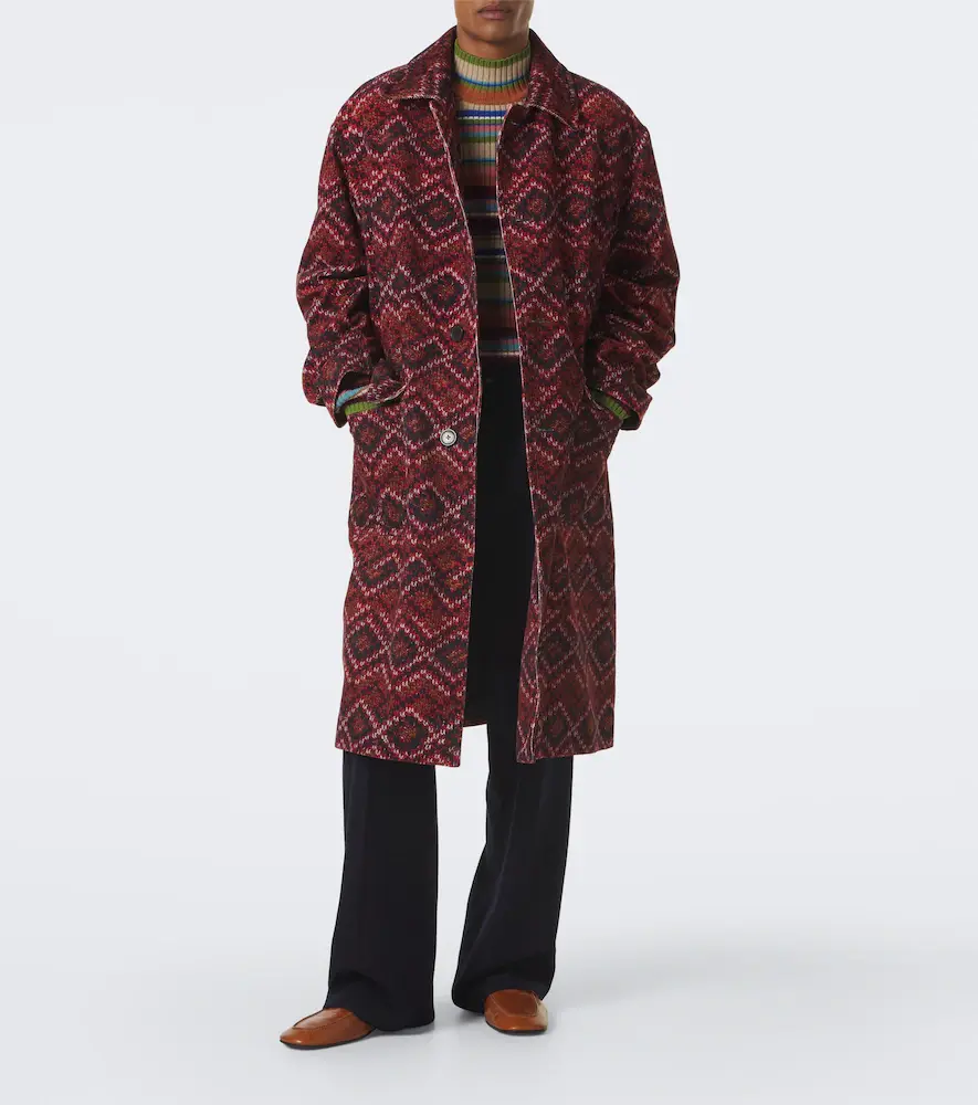 Dries Van Noten Printed cotton corduroy coat | Thumbnail 7