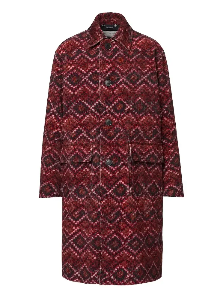 Printed cotton corduroy coat Printed cotton corduroy coat