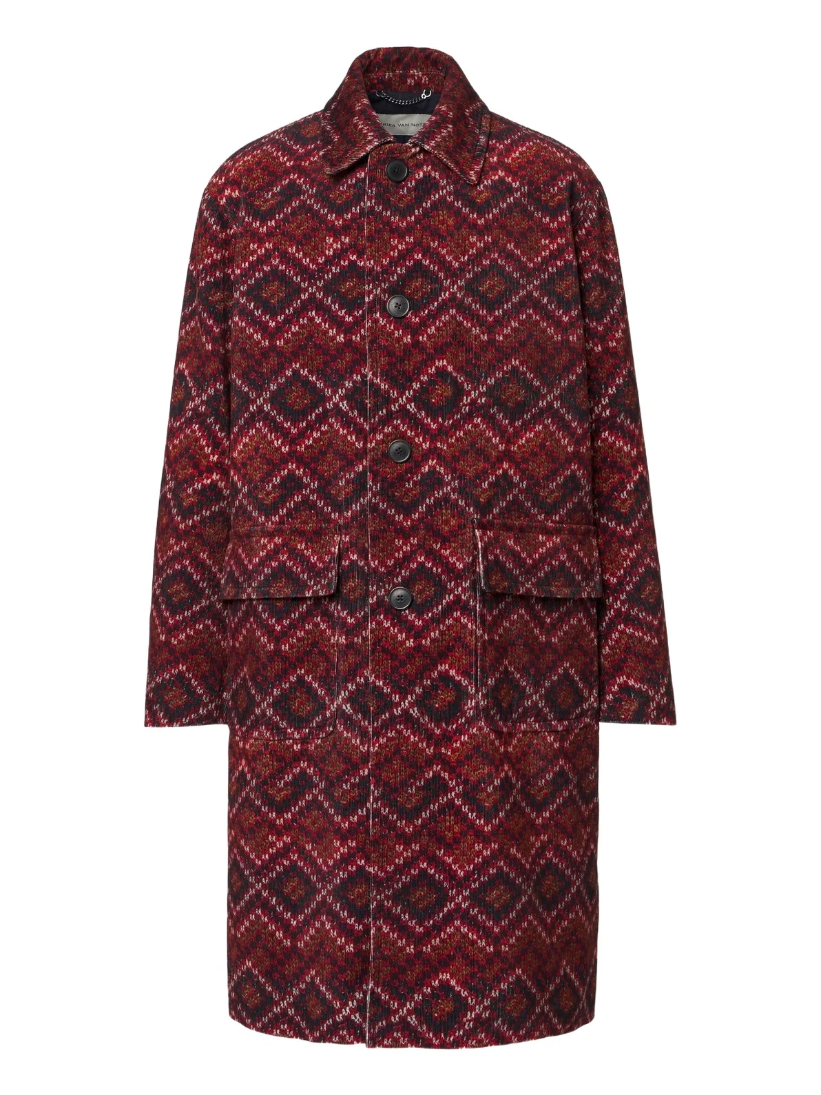 Dries Van Noten Printed cotton corduroy coat