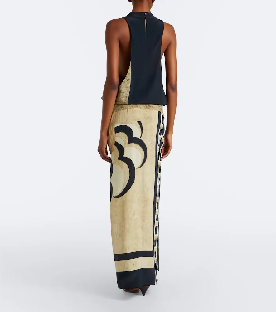 SIR. Sona printed silk maxi dress | Thumbnail 2
